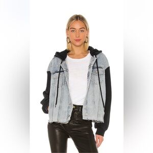 ALLSAINTS Milena Hooded Jacket in Indigo Blue